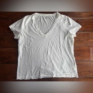 Madewell White V-Neck Tee | Size XL | Classic Cotton T-Shirt